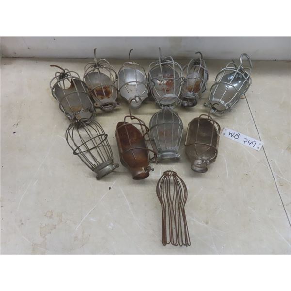 Eleven Vintage Garage Trouble-Light Cages for Repurposing