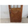 Image 3 : Wood Door With 9 Panes of Glass, 79" x 32"