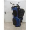 Image 5 : Ten Right-Handed Golf Clubs With Bag and Stand
