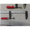 Image 7 : Five Clamps Including 12" and 18" Bar Clamps and Three Additional Clamps