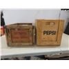 Image 2 : Two Wood Crates: Drewrys (10" x 18" x 13") and Pepsi-Cola (12" x 18" x 12")