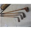 Image 2 : Vintage Golf Clubs With Bag Including Four Clubs with Wood Shaft