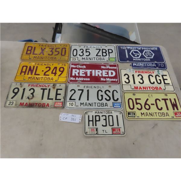 Manitoba/Novelty Licence Plates