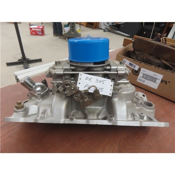 Edelbrock Small-Block Chevy Intake Manifold with 650 CFM Holley Carburetor