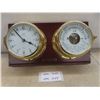 Image 1 : Ship-Style 24-Hour Clock With Matching Barometer