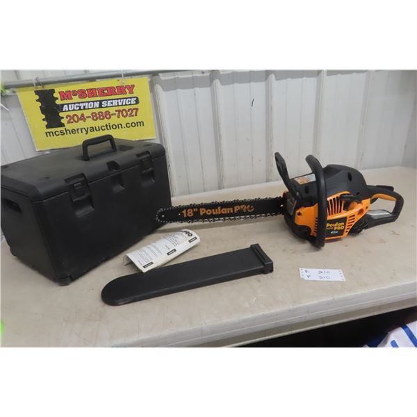 Poulan Pro PP4218A 42cc Chainsaw With Hard Case (Working)