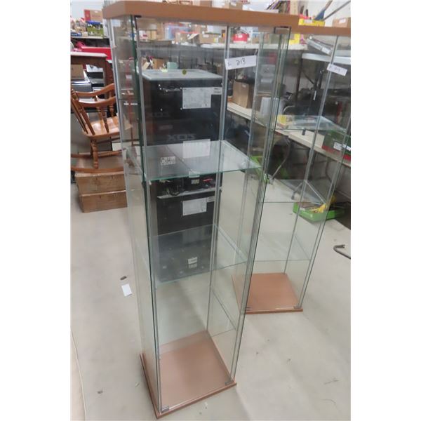 Glass Display 4-Tier Rack, 64" x 14" x 17"