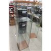 Image 1 : Glass Display 4-Tier Rack, 64" x 14" x 17"