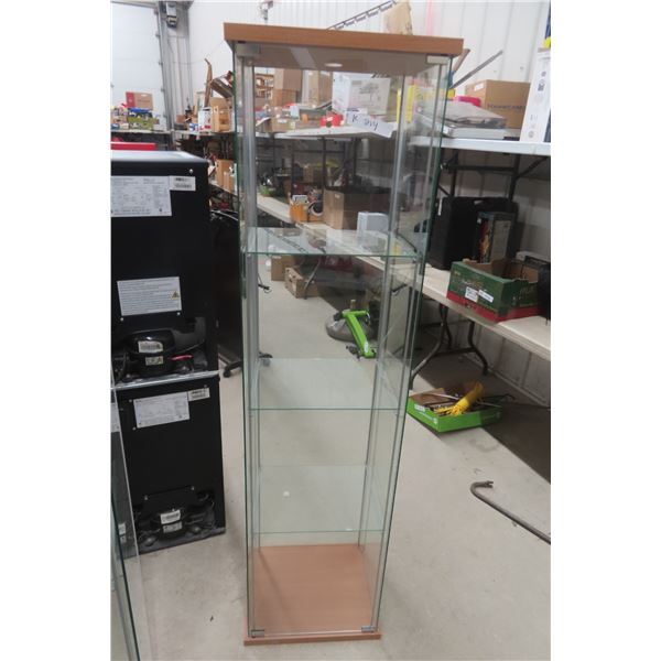 Glass Display 4-Tier Rack, 64" x 14" x 17"