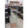 Image 1 : Glass Display 4-Tier Rack, 64" x 14" x 17"