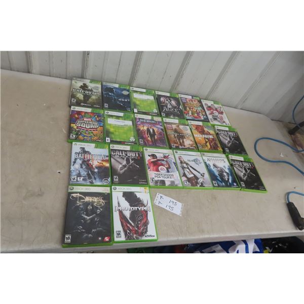 Twenty Xbox 360 Video Games