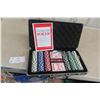 Image 1 : Poker Chip Set with Cards, Dice and Case