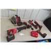 Image 1 : Milwaukee 18V Tool Set Including Reciprocating Saw, 1/4" Impact, Circular Saw, Angle Grinder,