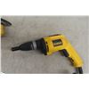 Image 2 : Three DeWalt Power Tools Including Drywall Gun, Angle Grinder and 1/2" Drill (All Working)