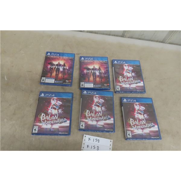 Six Factory-Sealed PS4 Games