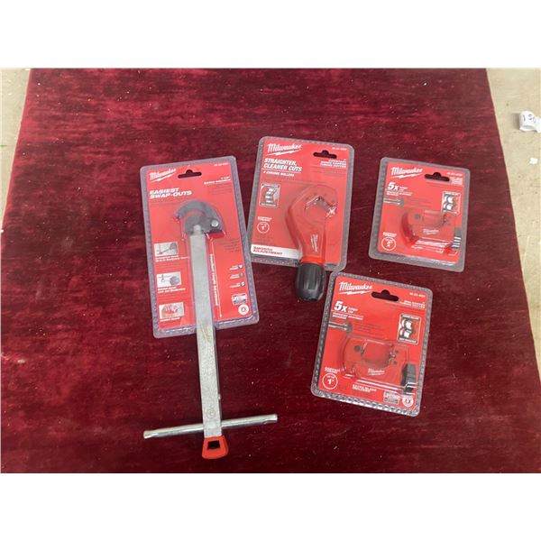 New Milwaukee Tools - 1 1/4" Basin Wrench, 1" Constant Swing Copper Tubing Cutter and 3/4" Mini