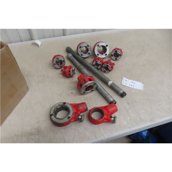 Two Ridgid Pipe Threader Sets (1 1/4")