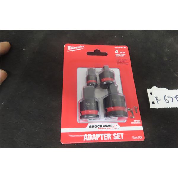 New Milwaukee 4 Piece Impact Socket Adapter Set
