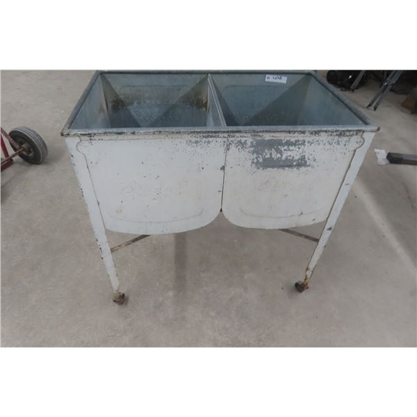 Galvanized Metal Double Wash Tub