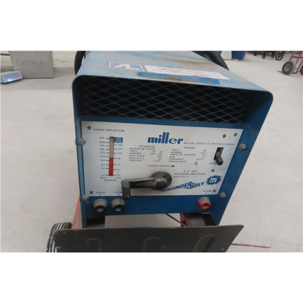 Miller 225-Amp Welder on Cart (No Cables)