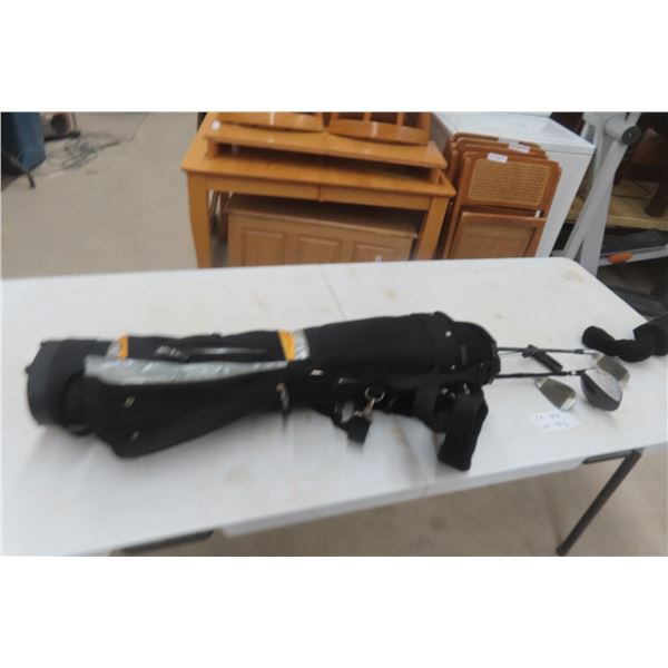 Four Right-Hand Golf Clubs with Bag