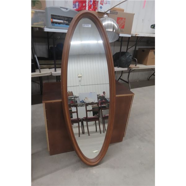 Large Oval Mirror, 22" x 67"