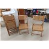 Image 1 : Four Folding Chairs (1 Needs Repair)