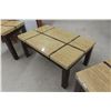 Image 3 : Five-Piece Table Set: Coffee Table (20" x 28" x 46") and Two End Tables (25" x 28" x 23")