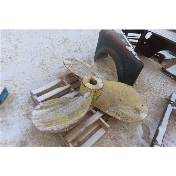 Large Heavy Metal Ship Propeller- Great Entrance Piece at the Cabin! Each Blade 20" Long