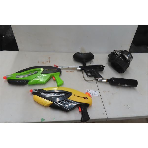Force CZD 12170 Paintball Gun with Mask and Two Water Pistols