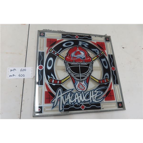 Colorado Avalanche Glass Display, 16" x 16"