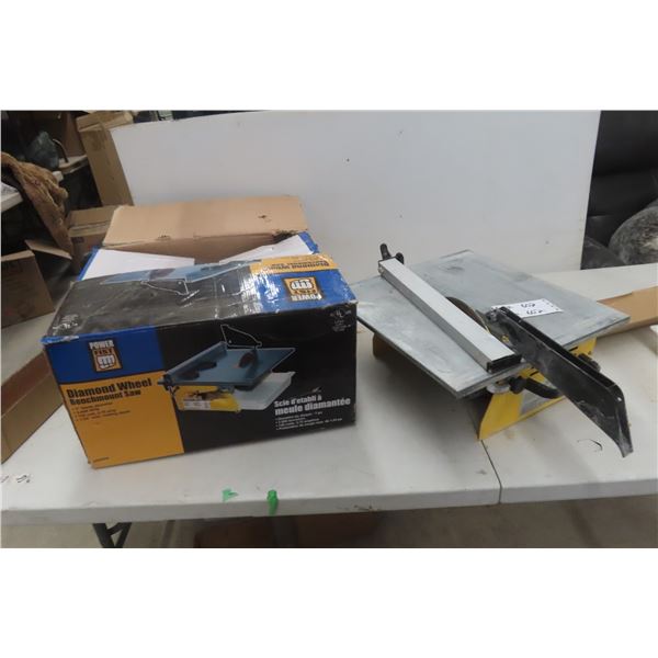 PowerFist Benchmount Saw with 7" Diamond Wheel