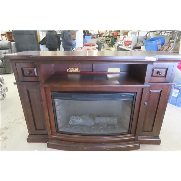 Fireplace Mantle with Electric Heater, 41" x 63 1/2" x 18 1/2"