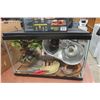 Image 2 : Reptile Aquarium with Heat Lamp and Accessories, 12" x 11" x 20"