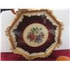 Image 2 : Three Framed Handmade Doilies, Petit Point Framed Picture, and Eight Wooden Furniture Legs