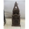 Image 2 : Vintage Hanging Candle Holder and Cast Church, 9 1/2" Tall