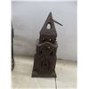 Image 4 : Vintage Hanging Candle Holder and Cast Church, 9 1/2" Tall