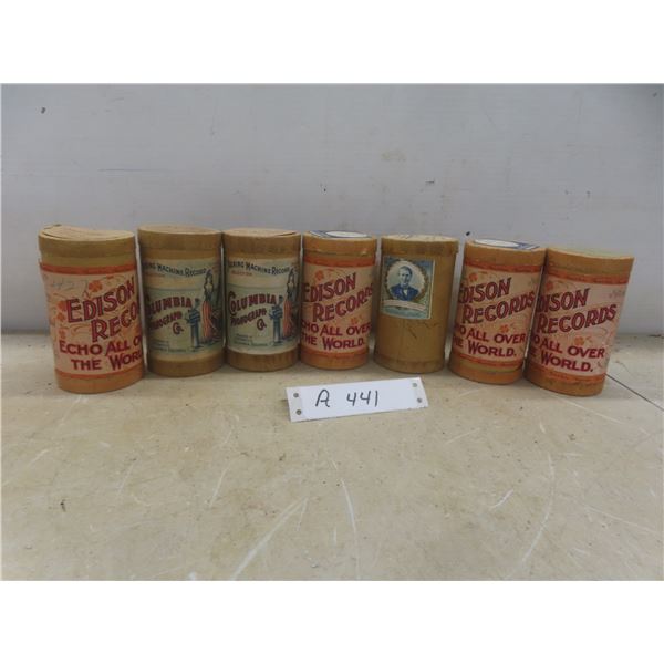 Five Vintage Edison Talking Machine Records