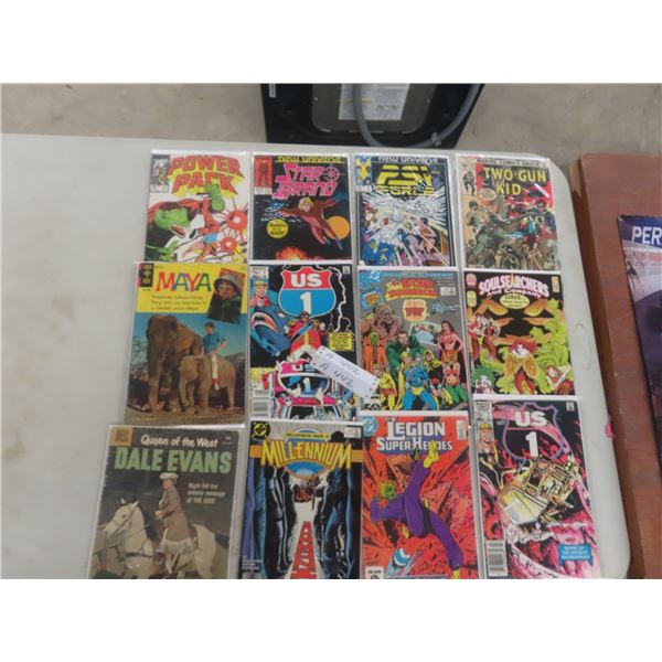 Twelve Comic Books: Power Pack, Star Brand, Two-Gun Kid, Dale Evans (Values 1.24–3.00)