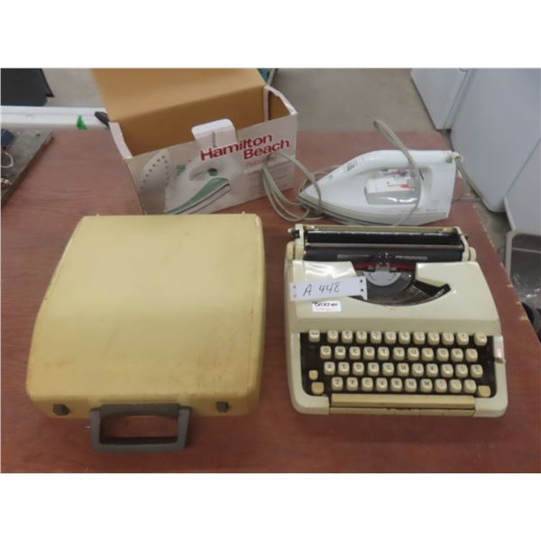 Portable Brother Typewriter and T-Fal Iron