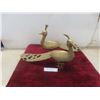 Image 1 : Two Brass Peacocks (12" x 22")