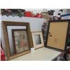 Image 1 : Religious Picture (23" x 19") and Four Large Picture Frames (Largest 23" x 38")