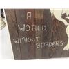 Image 2 : "World Without Borders" Wooden Art Board, 41" x 67"