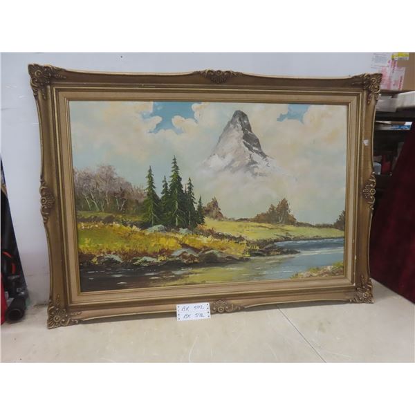 Framed Oil Painting, 30" x 42"