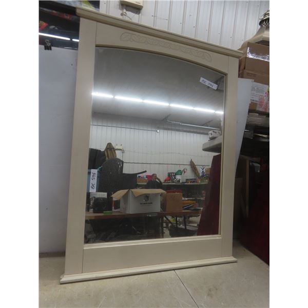 Painted Decorative Framed Mirror, 40" x 30"