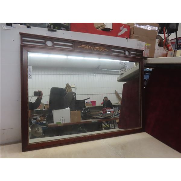 Wood-Framed Mirror, 32" x 43"