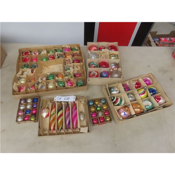 6 Boxes Vintage Christmas Tree Bulbs