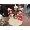 Image 8 : Christmas Décor Including Ceramic Three-Piece Elect Candle Set, Carol Singer Figurines, and More