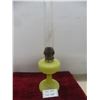 Image 1 : Aladdin Yellow Moonstone Vertique Glass Kerosene Lamp, 24" Tall
