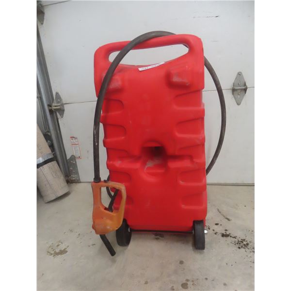 Rolling Poly Gas Container with Hose, 53 Litres